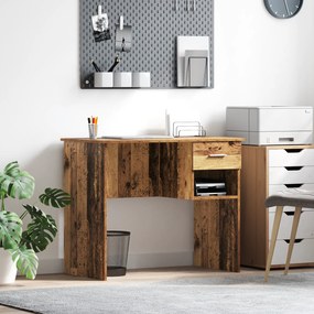 vidaXL Γραφείο με Αποθήκευση Παλιού Ξύλου 90x49.5x75 εκ. Επεξεργασμένο ξύλο
