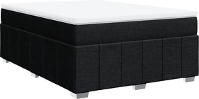 vidaXL Κρεβάτι Boxspring με Στρώμα Μαύρο 160x200 εκ. Υφασμάτινο