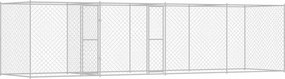 vidaXL Κλουβί σκύλου Ασημί 600 x 200 x 200 εκ. Επικαλυμμένος Χάλυβας