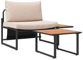 vidaXL Σετ Καναπέ Κήπου 2 pcs Taupe Ατσάλι