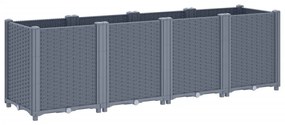 vidaXL Ζαρντινιέρα Κήπου Μπλε Γκρι 160x40x53 εκ. Πολυπροπυλένιο