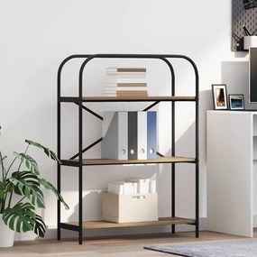 vidaXL Ράφι Βιβλίων 3 επιπέδων 80 x 30 x 109 εκ Επεξεργασμένο ξύλο
