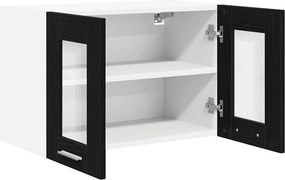 vidaXL Κρεμαστό ντουλάπι Μαύρη Οξυά 60 x 31 x 40 εκ Επεξεργασμένο Ξύλο