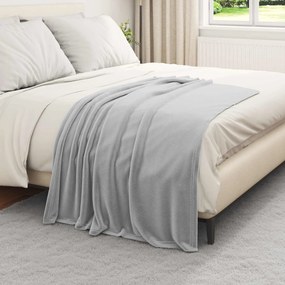 vidaXL Κουβέρτα Γκρι 130 x 150 cm Μαλλί