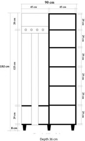 Έπιπλο Εισόδου Sonoma Δρυς DRUCRAL 90x36x192