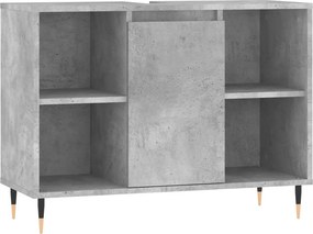 vidaXL Ντουλάπι Μπάνιου Γκρι Σκυροδέματος 80x33x60 εκ. Επεξ. Ξύλο