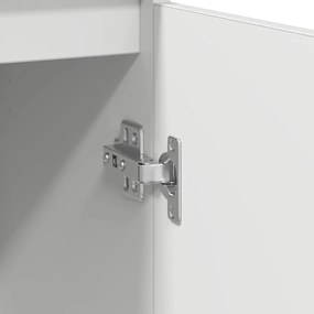 Συρταριέρα με Συρτάρια Λευκή 71x35x84 εκ. από Επεξ. Ξύλο - Λευκό