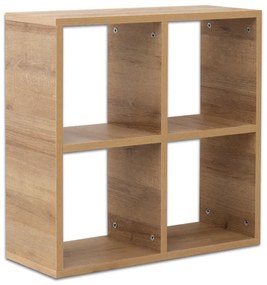 Βιβλιοθήκη Cube Megapap από μελαμίνη χρώμα pine oak 60x23x60εκ.