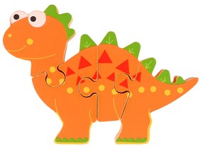 Ξύλινο Παζλ Με 4 Κομμάτια Orange Tree Toys Stegosaurus 60-06784