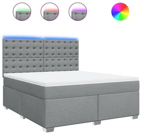 ΚΡΕΒΑΤΙ BOXSPRING ΜΕ ΣΤΡΩΜΑ ΑΝΟΙΧΤΟ ΓΚΡΙ 180X200 ΕΚ. ΥΦΑΣΜΑΤΙΝΟ 3292881