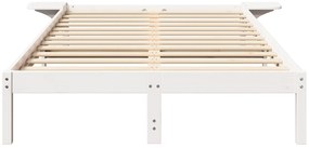 vidaXL Πλαίσιο κρεβατιού με κομοδίνα Λευκό 140 x 190 εκ Λευκό