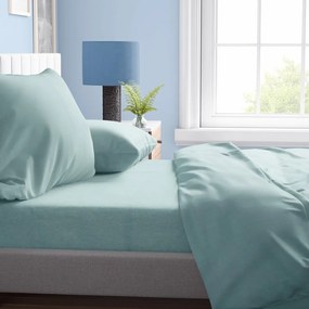 DIMcol ΣΕΝΤΟΝΙΑ ΣΕΤ 4 τεμ  Cotton 100% 240Χ270 Solid 497 Aqua 1934818906249701