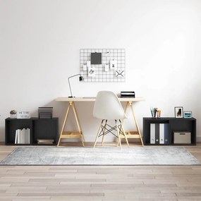 vidaXL Σετ επίπλου τηλεόρασης 4 pcs Μαύρο Επεξεργασμένο Ξύλο