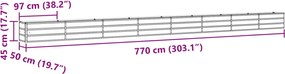 vidaXL Γλάστρα Παστέλ Πράσινο 770 x 50 x 45 εκ Επικαλυμμένος Χάλυβας
