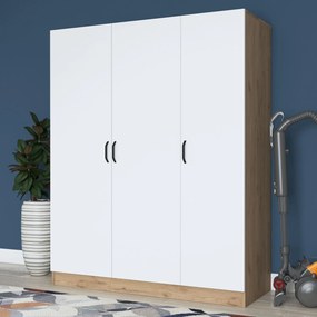 Ντουλάπα Καρυδί / Λευκό BRALON 145x55x181.9