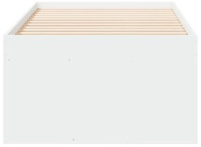 vidaXL Καναπές-Κρεβάτι με Συρτάρια Λευκός 100x200 εκ. Επεξ. Ξύλο
