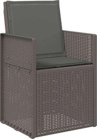 vidaXL Σέτ φαγητού για κήπο 7 pcs Ανοιχτό Γκρι και Ανθρακί PP