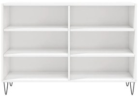 Ραφιέρα Γυαλιστερή Λευκή 103,5 x 35 x 70 εκ. από Επεξεργ. Ξύλο - Λευκό