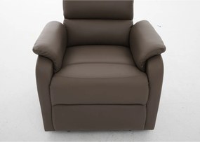 Πολυθρόνα Ανακλινόμενη ArteLibre TALITHA Καφέ PU 79x97x101cm
