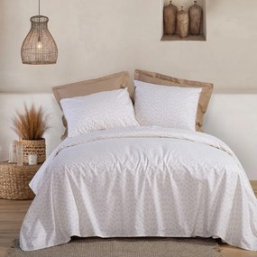 Σεντόνια Amaranda (Σετ 4τμχ) Beige Nef-Nef Queen Size 240x270cm 100% Βαμβάκι