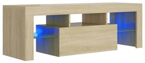 vidaXL Έπιπλο Τηλεόρασης με LED Sonoma Δρυς 120x35x40 εκ.