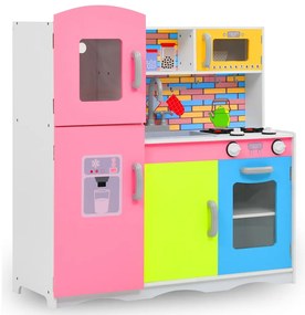 vidaXL Κουζίνα Παιδική Πολύχρωμη 80 x 30 x 85 εκ. από MDF
