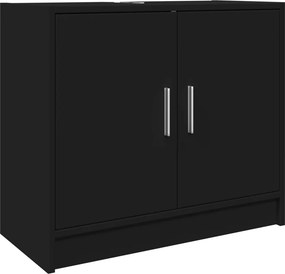 vidaXL Ντουλάπι Νιπτήρα Μαύρο 63x29x55 εκ. Επεξεργασμένο Ξύλο
