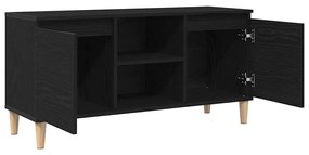 vidaXL Ντουλάπι TV Μαύρο 102 x 35 x 50 εκ. Επεξεργασμένο ξύλο