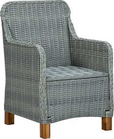 vidaXL Σετ Τραπεζαρίας Κήπου 3 Τεμαχίων Ανοιχτό Γκρι