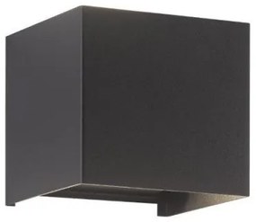 Απλίκα Φωτιστικό Τοίχου Wall LED 2x3W IP44 10x10 Fischer Honsel-30259-Μαύρο 30259