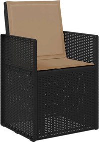 vidaXL Καρέκλες Εστιατορίου Κήπου 2 pcs Ανθρακί και Taupe PP