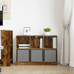 vidaXL Πλαϊνό γραφείο Καπνιστό Δρύς 88,5 x 27,5 x 63,5 εκ