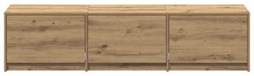 vidaXL Κιβώτιο τηλεόρασης με LED Δρυού 165x34x40 εκ. Επεξεργασμένο Ξύλο