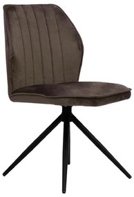 Καρέκλα Τραπεζαρίας Arleta Μεταλλική Fylliana Καφέ 52x46x91εκ. 2αδα 52x46x91 εκ.