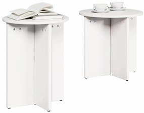 vidaXL Τραπεζάκι σαλονιού 2 pcs Λευκό 41.5 x 41.5 x 41 εκ