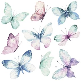 Watercolour Butterflies αυτοκόλλητα τοίχου βινυλίου M - 54117