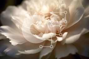 Intra Συλλεκτικό Ξύλινο Παζλ Plywood 4mm - Μαλακό και ονειρικό κοντινό πλάνο ενός λευκού λουλουδιού Σε Ξύλινο Κουτί - Διαστάσεις: 10x10 cm – 25 κομμάτια