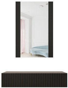 PAFOS vanity table ( hanging ) and mirror BLACK/BLACK DIOMMI CAMA-PAFOS-TOALETKA-CZ/CZ