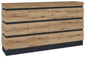 Μπουφές Creto 162526089 201,2x45x92,5cm Natural-Anthracite Particle Board