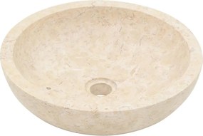 vidaXL Νιπτήρας Κρεμ 40 x 12 εκ. Μαρμάρινος