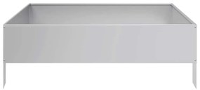 vidaXL Ζαρντινιέρα Υπερυψωμένη 100x100x33,5 εκ. Γαλβανισμένο Χάλυβα