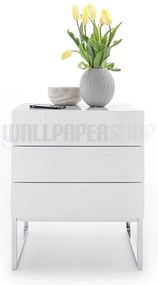 Κομοδίνο Λευκή Λάκα 50x60x40