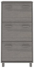 vidaXL Παπουτσοθήκη HAMAR Αν. Γκρι 59,5x35x117 εκ. Μασίφ Ξύλο Πεύκου