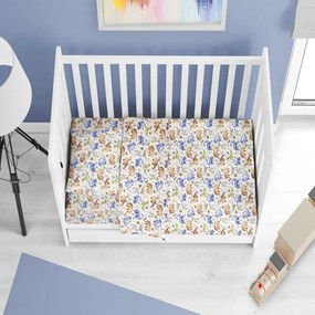 Σεντόνι Βρεφικό Dinosaur 517 Sky Blue DimCol Crib 80x110cm 100% Βαμβάκι