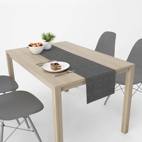 Τραβέρσα Αλέκιαστη Panama Dark Grey DimCol 40Χ180 40x180cm Βαμβάκι-Πολυέστερ