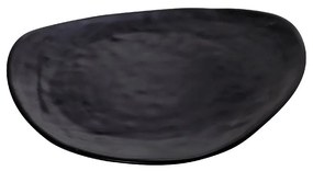 Πιάτο Φρούτου Μελαμίνης Black Wavy Matt ESPIEL 26x24εκ. MLB3202K30-6