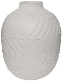 Βάζο Ανάγλυφο 06-00-94712 Φ34x45cm White Marhome Υαλοβάμβακας