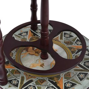 vidaXL Μπαρ Υδρόγειος / Κάβα για Κρασιά Μπλε από Ξύλο Ευκαλύπτου