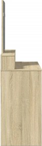 vidaXL Μπουντουάρ με Καθρέφτη Sonoma Δρυς 80x41x144,5 εκ.