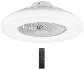 POWERTECH smart ανεμιστήρας οροφής HLL-0172 με LED φως, 36W, Φ55x20cm, λευκός